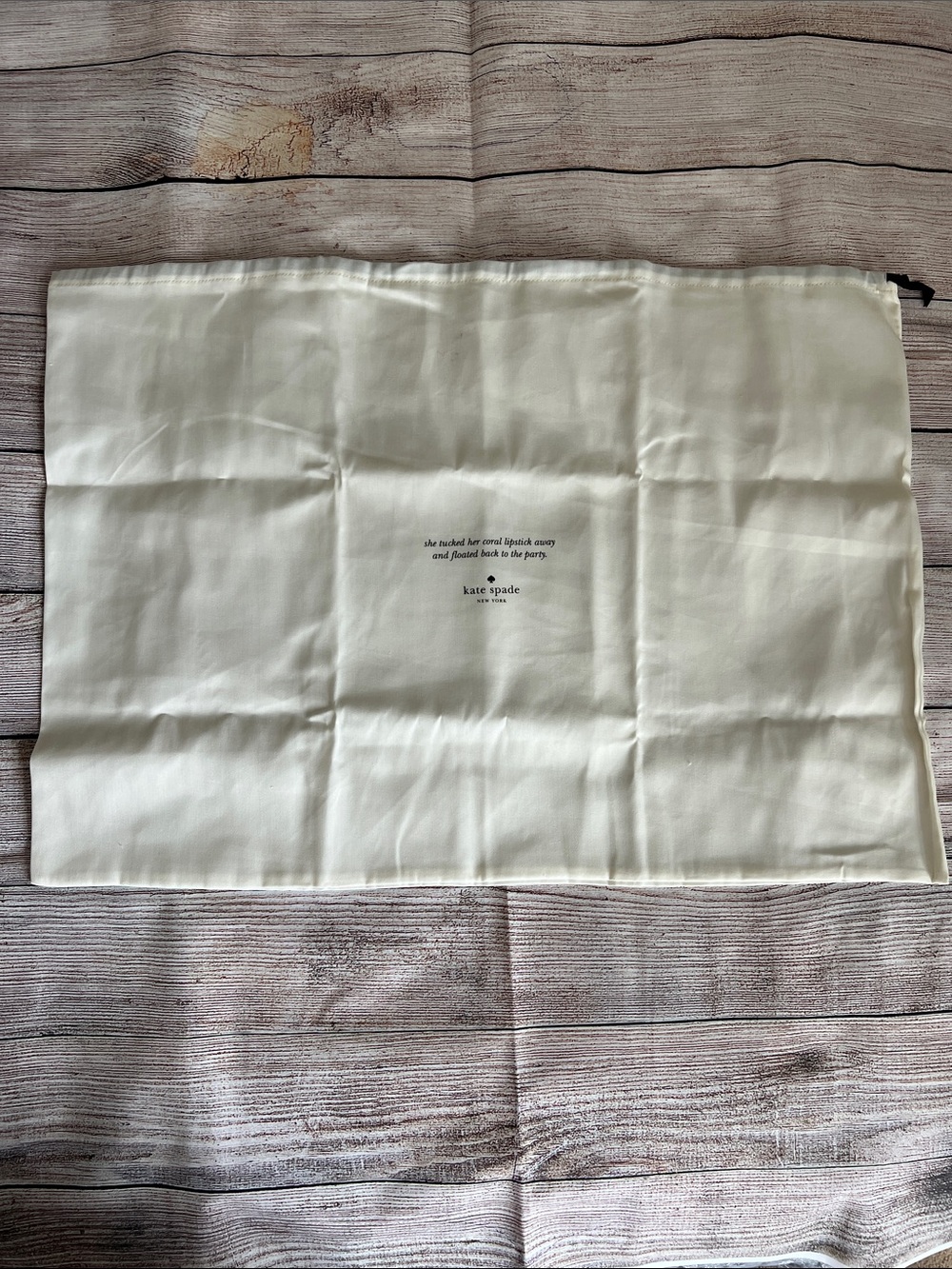 kate spade ivory Dust Bag with Quote - Picture 2 of 4